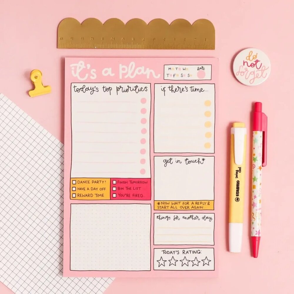 ($9) Daily Planner - It’s A Plan
